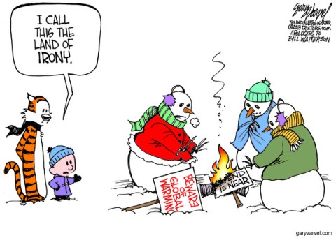 Cartoonist Gary Varvel: Calvin's Global Warming snowmen